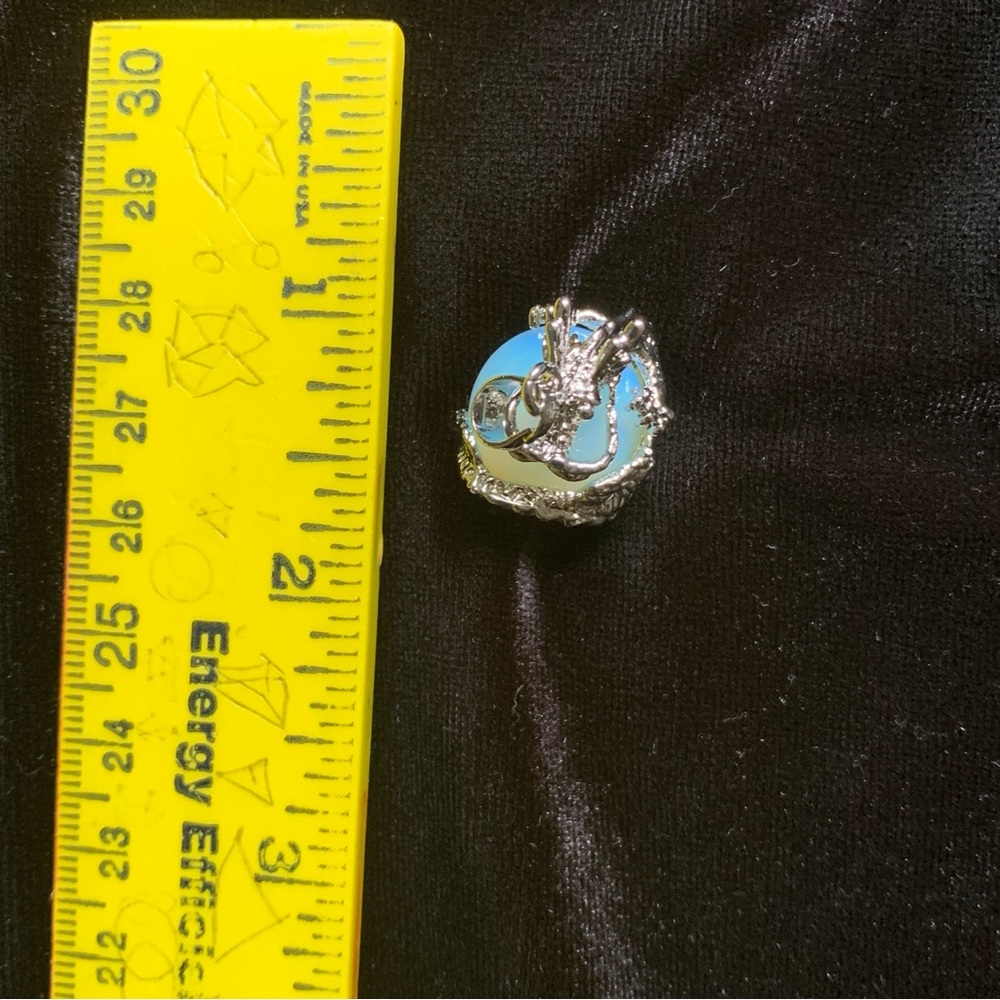 Silver Tone Dragon Opal Pendant - Picture 2 of 3